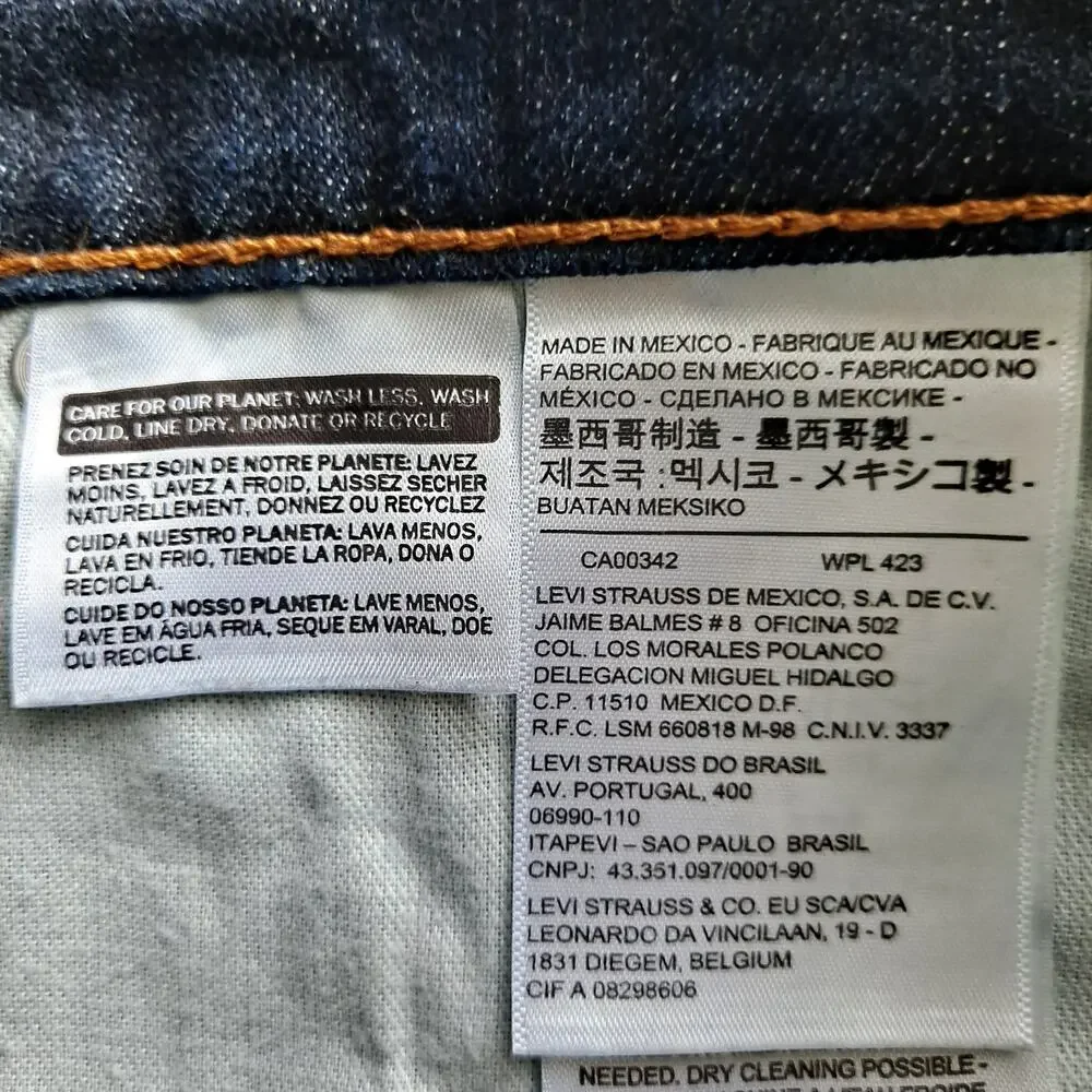 Levi's 541 Athletic Taper Fit Denim Jeans Cleaner Medium Wash Mens Size 48